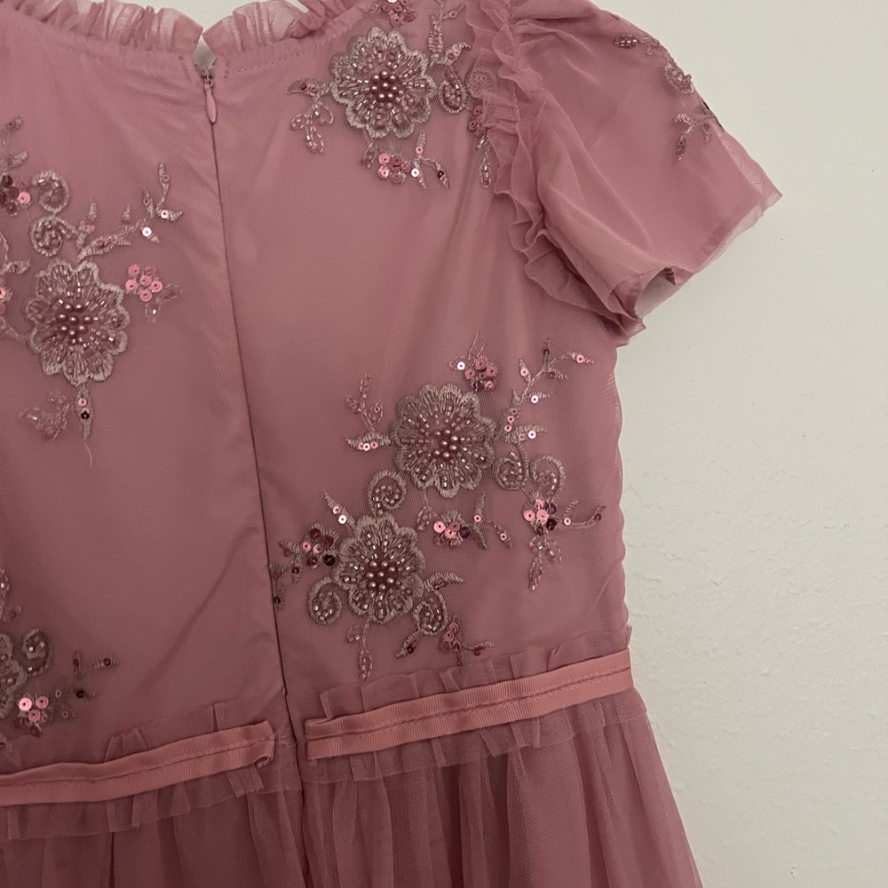 Badgley Mischka Rose Embellished Kids Dress - Picture 5 of 10